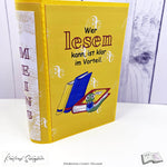 Digiset Bücherwurm Plotterdatei, Sublimation, Digistamp, Digipaper - Sewando