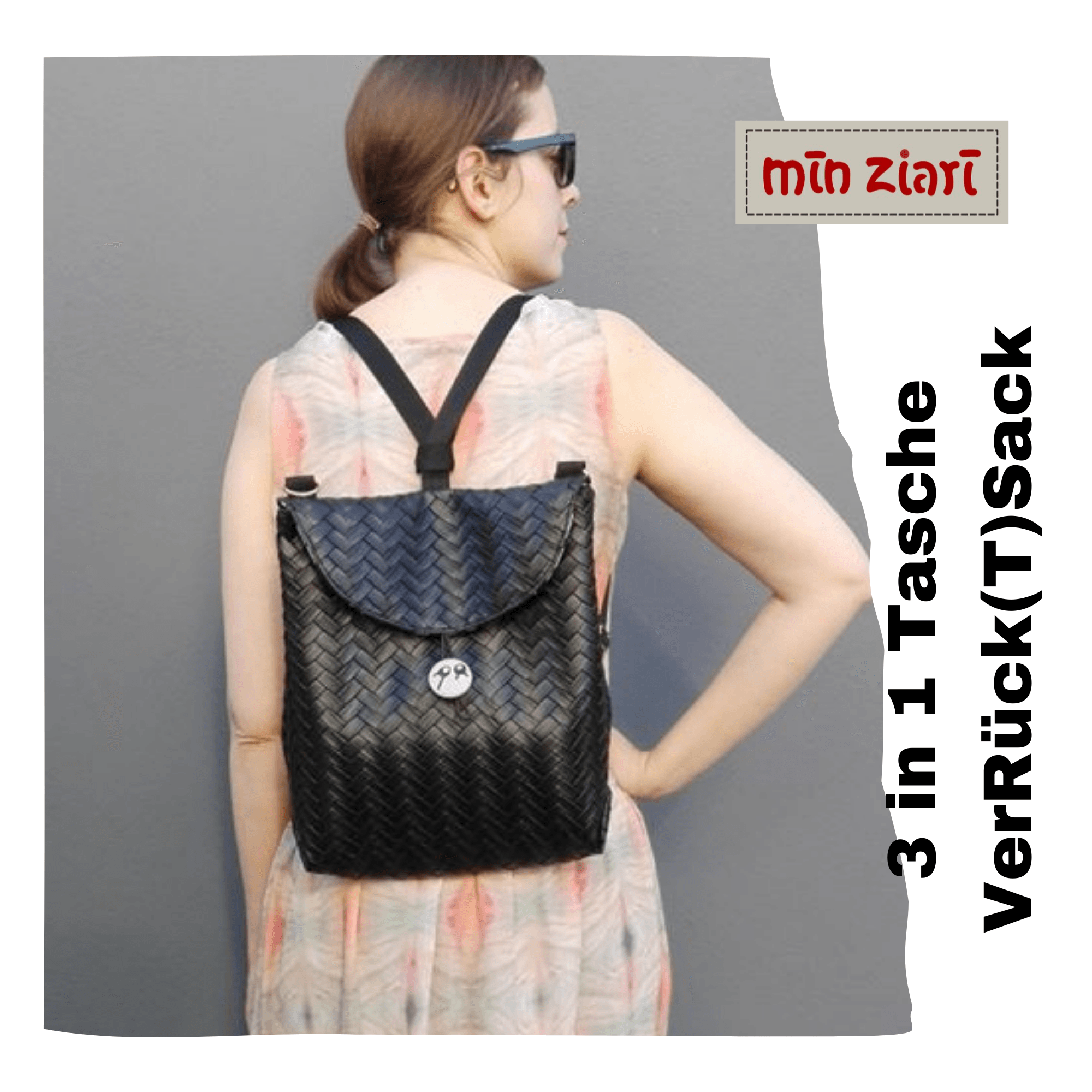 Schnittmuster 3 in 1 Tasche VerRück(T)Sack - Sewando
