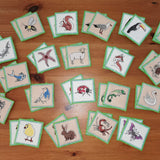 Stickdatei - Spiel "MEMO" mit 20 Paaren (Single Line)