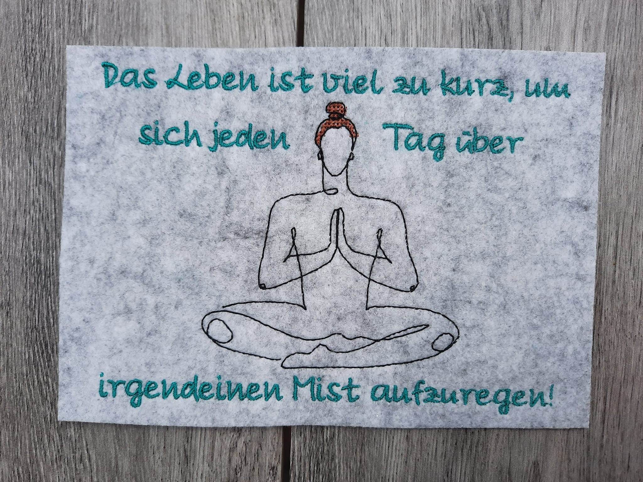 Stickdatei - Yoga - Sprüche - Sewando