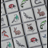 Stickdatei - Spiel "MEMO" mit 20 Paaren (Single Line)