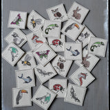 Stickdatei - Spiel "MEMO" mit 20 Paaren (Single Line)