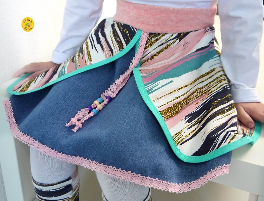 Schnittmuster und Nähanleitung Kinderrock Röckchen Elerara Drehrock Gr. 80–164 - Sewando