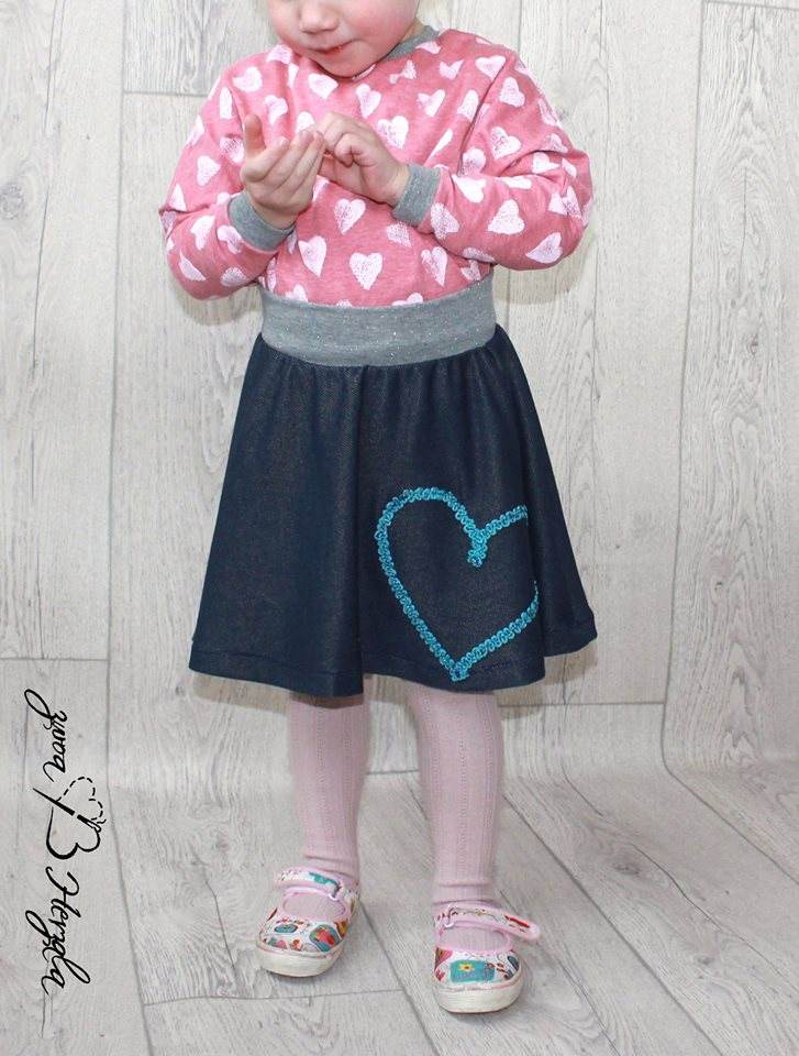 Schnittmuster und Nähanleitung Kinderrock Röckchen Elerara Drehrock Gr. 80–164 - Sewando
