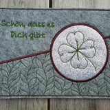 Stickdatei - Mugrug-Set "Schön, dass es Dich gibt" Stickdatei (4 Motive)