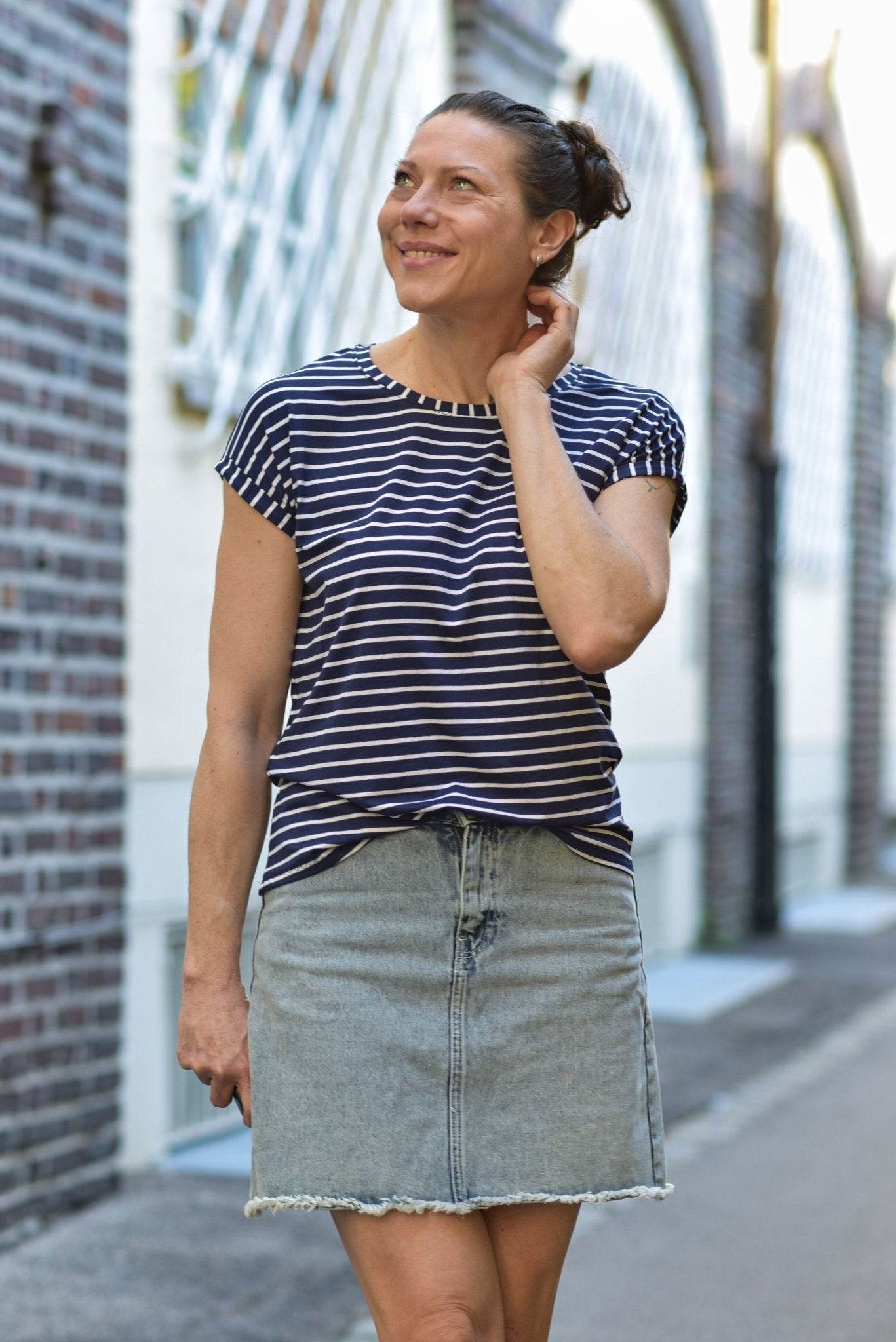 Schnittmuster Shirt ALBORI Gr. 32-56 + gratis Plotterdatei : - Sewando