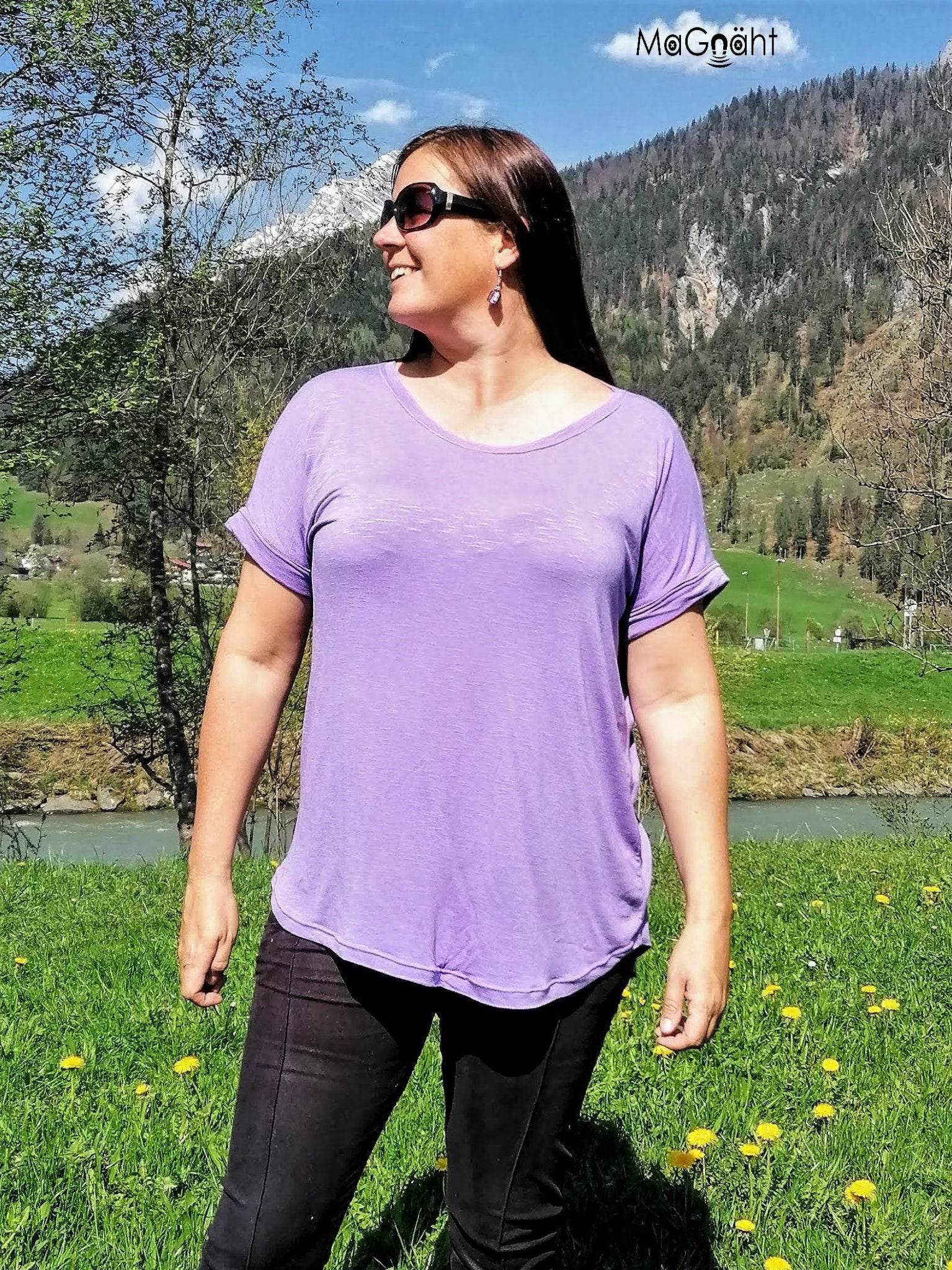 Schnittmuster Shirt ALBORI Gr. 32-56 + gratis Plotterdatei : - Sewando