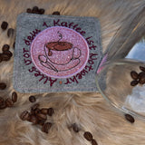 Stickdatei - Untersetzer "Alles vor dem 1. Kaffee ist Notwehr"