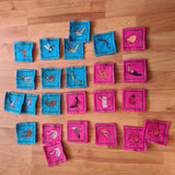 Stickdatei - Spiel "MEMO" mit 20 Paaren (Single Line)