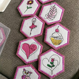 Stickdatei - Spiel "MEMO Girls" mit 20 Paaren