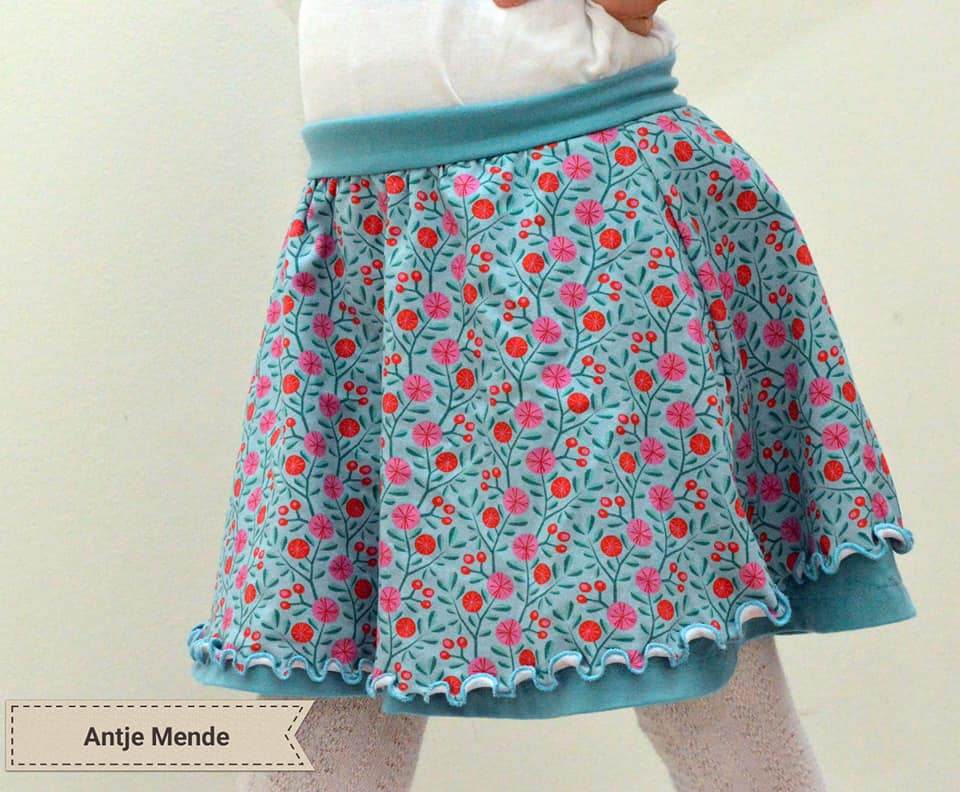 Schnittmuster und Nähanleitung Kinderrock Röckchen Elerara Drehrock Gr. 80–164 - Sewando