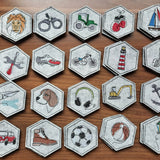 Stickdatei - Spiel "MEMO Boys" mit 20 Paaren