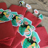 Digistampset Hawaii-Blumen, Druckvorlage, Sublimation, Digistamp - Sewando
