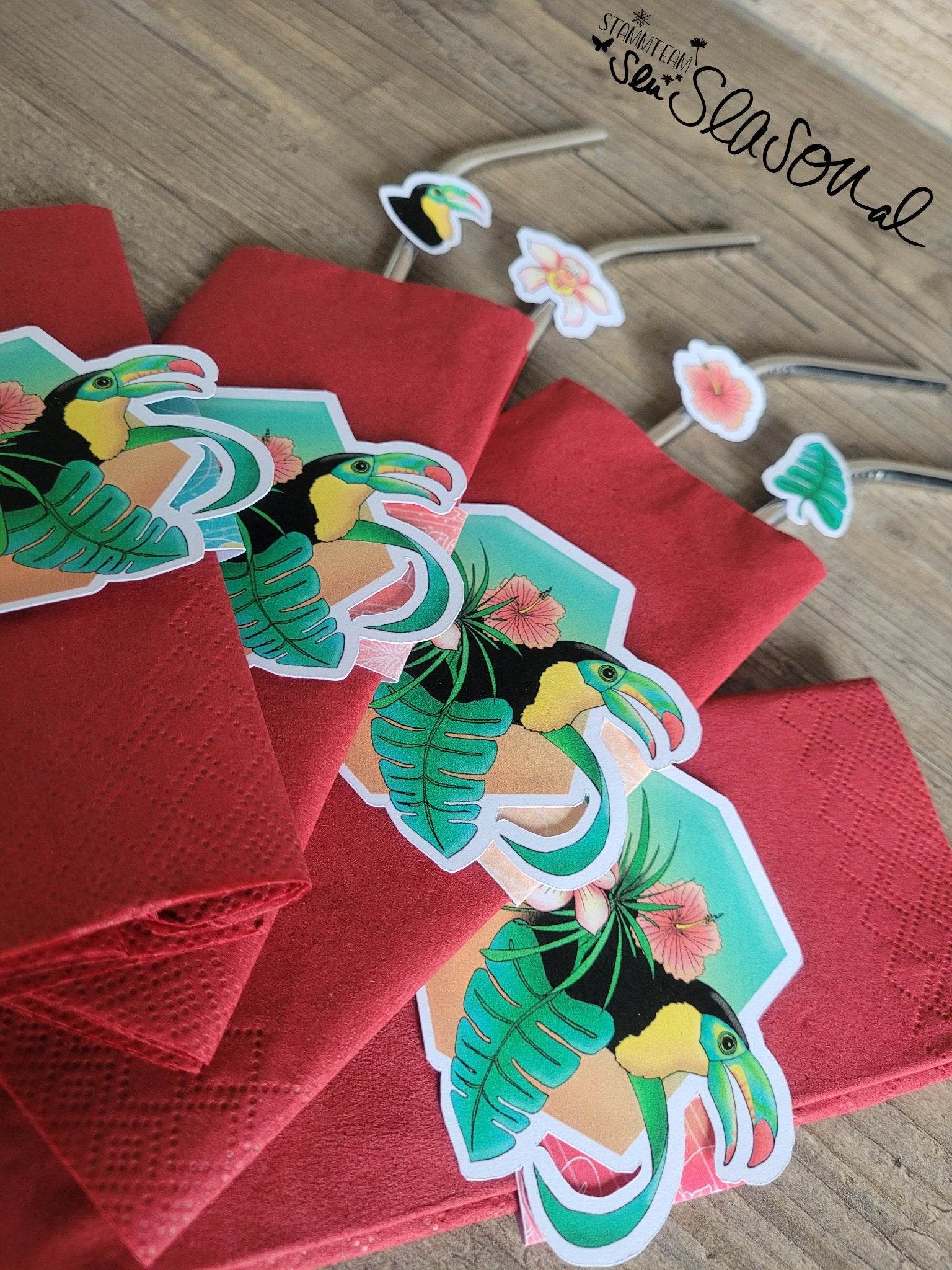 Digistampset Hawaii-Blumen, Druckvorlage, Sublimation, Digistamp - Sewando