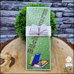 Digiset Bücherwurm Plotterdatei, Sublimation, Digistamp, Digipaper - Sewando