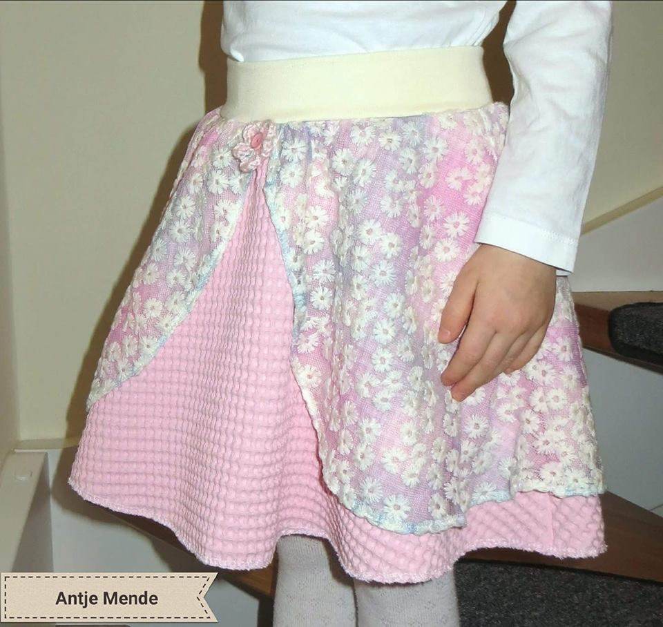 Schnittmuster und Nähanleitung Kinderrock Röckchen Elerara Drehrock Gr. 80–164 - Sewando