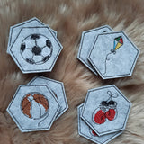 Stickdatei - Spiel "MEMO Boys" mit 20 Paaren