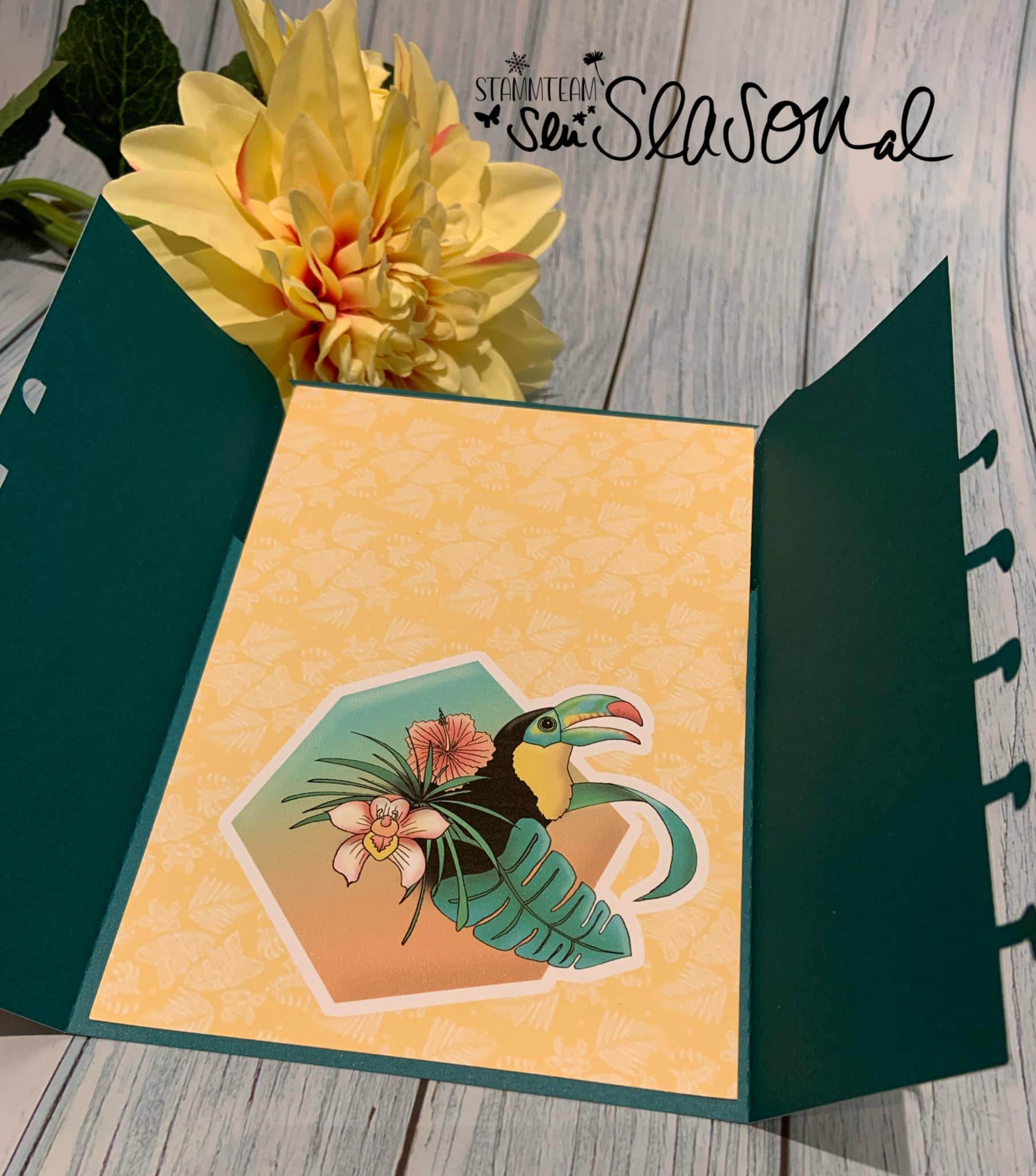Plotterdatei Hawaii-Hemd-Karte - plotten mit Papier, basteln - Sewando