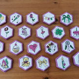 Stickdatei - Spiel "MEMO Girls" mit 20 Paaren