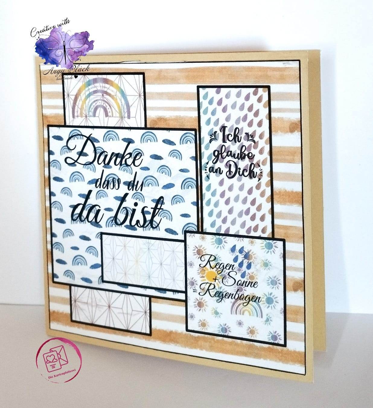 Digiset „Rainbow“ bunt! Digipaper, Digistamps - Sewando