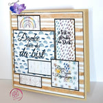 Digiset „Rainbow“ bunt! Digipaper, Digistamps - Sewando