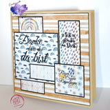 Digiset „Rainbow“ bunt! Digipaper, Digistamps - Sewando