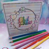 Digiset „Rainbow“ bunt! Digipaper, Digistamps - Sewando