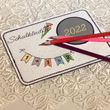 Stickdatei - Single Line "Schule / Einschulung"