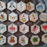 Stickdatei - Spiel "MEMO Girls" mit 20 Paaren