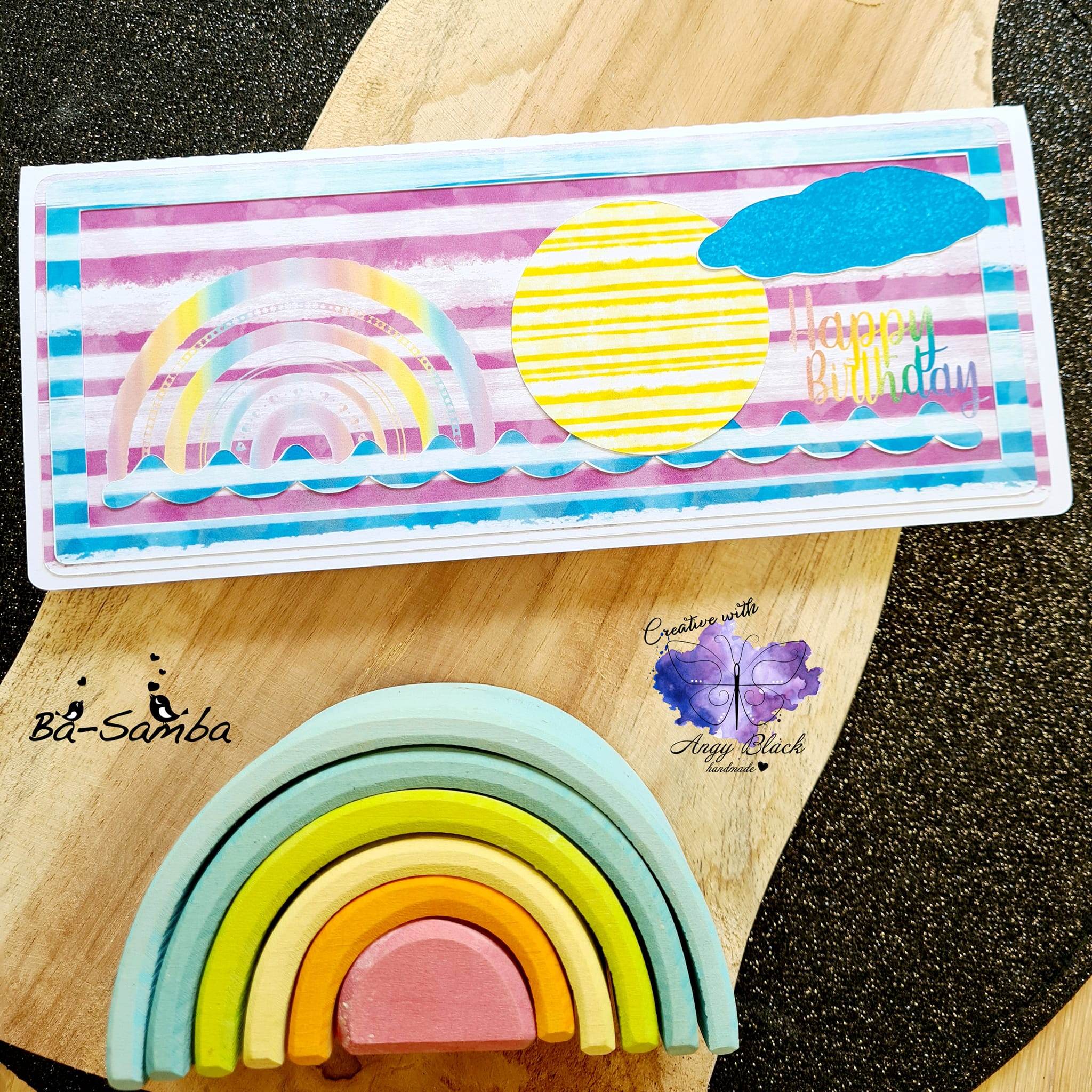 Digiset „Rainbow“ bunt! Digipaper, Digistamps - Sewando