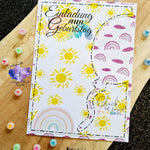 Digiset „Rainbow“ bunt! Digipaper, Digistamps - Sewando