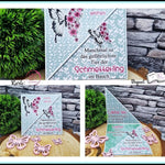 Plotterdatei flower butterfly, Sublimation, Digistamp, Digipaper - Sewando