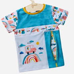 Kombi eBook Schnittmuster Summerset Mighty Kriss Kross Hose und Shirt Gr.68 - 122 - Sewando