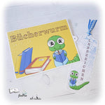 Digiset Bücherwurm Plotterdatei, Sublimation, Digistamp, Digipaper - Sewando