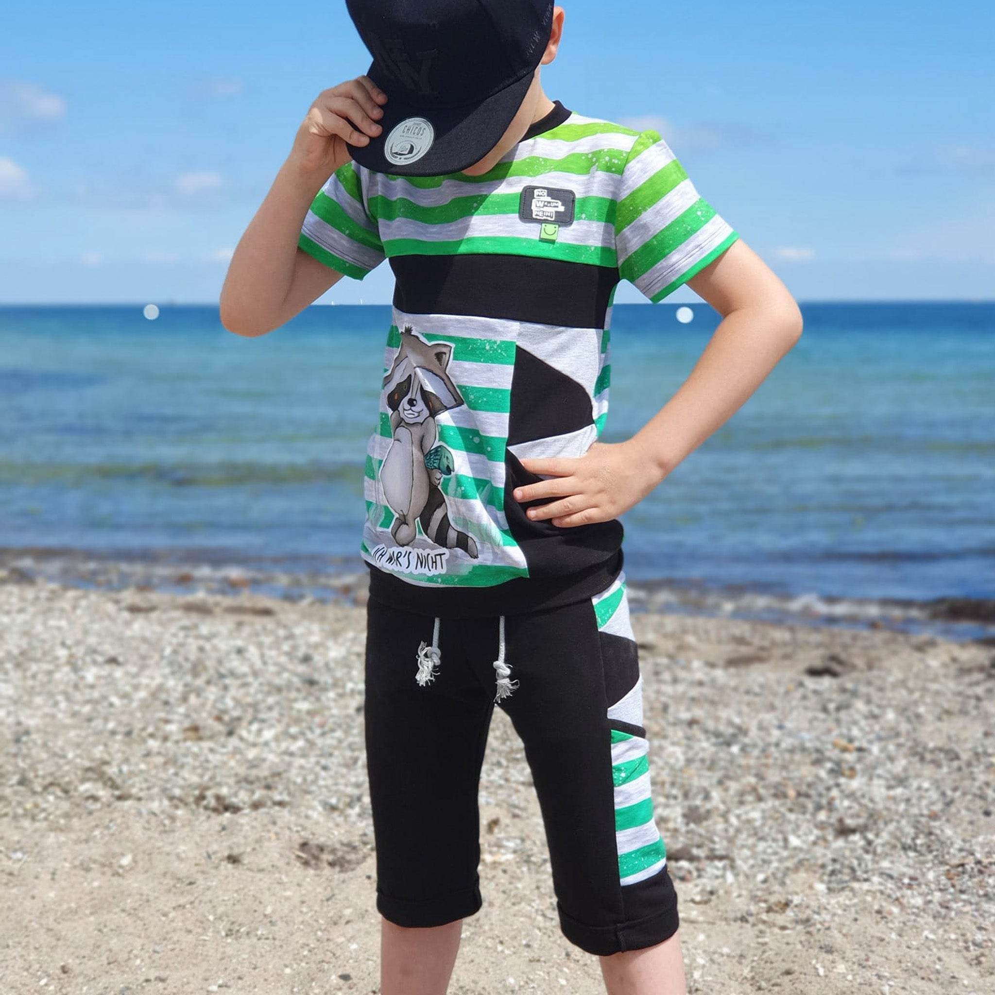 Kombi eBook Schnittmuster Summerset Mighty Kriss Kross Shirt und Hose Gr.122 - 176 - Sewando