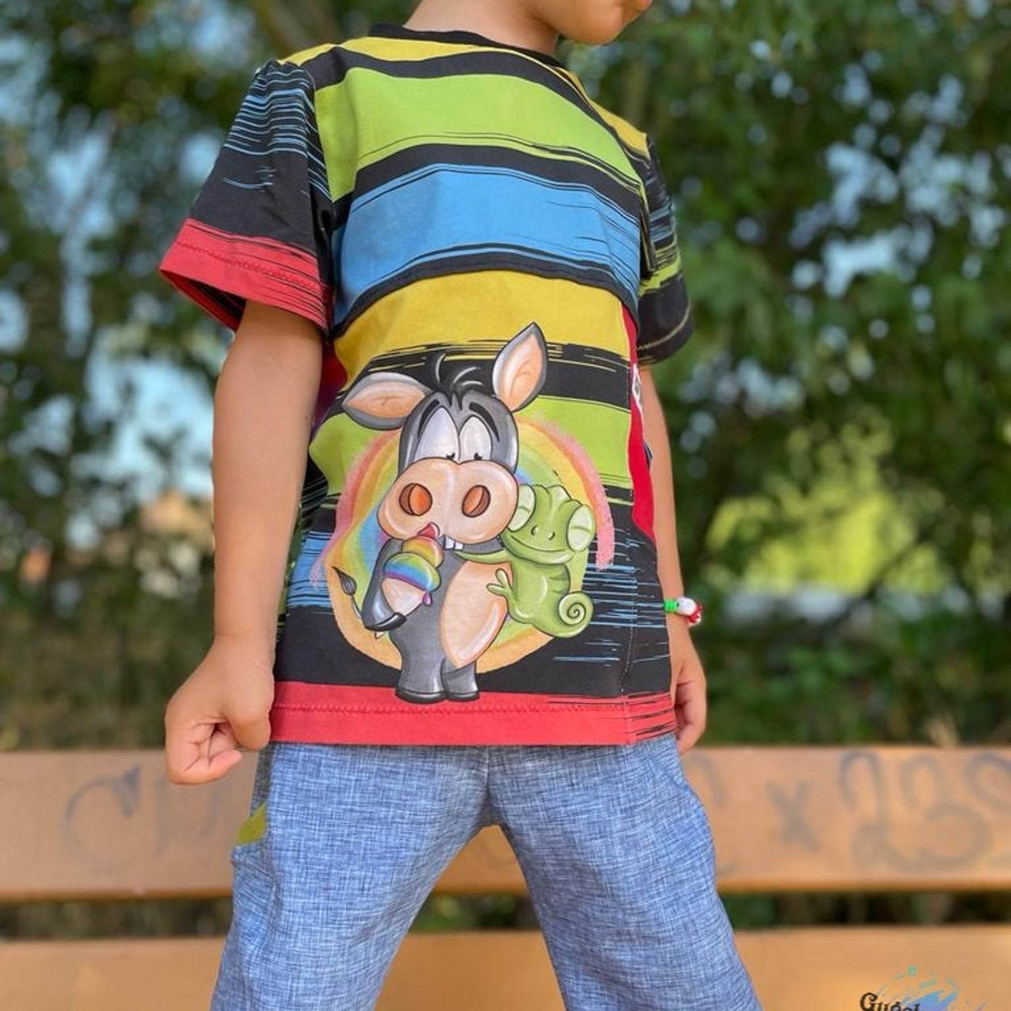 Kombi eBook Schnittmuster Summerset Mighty Kriss Kross Hose und Shirt Gr.68 - 122 - Sewando