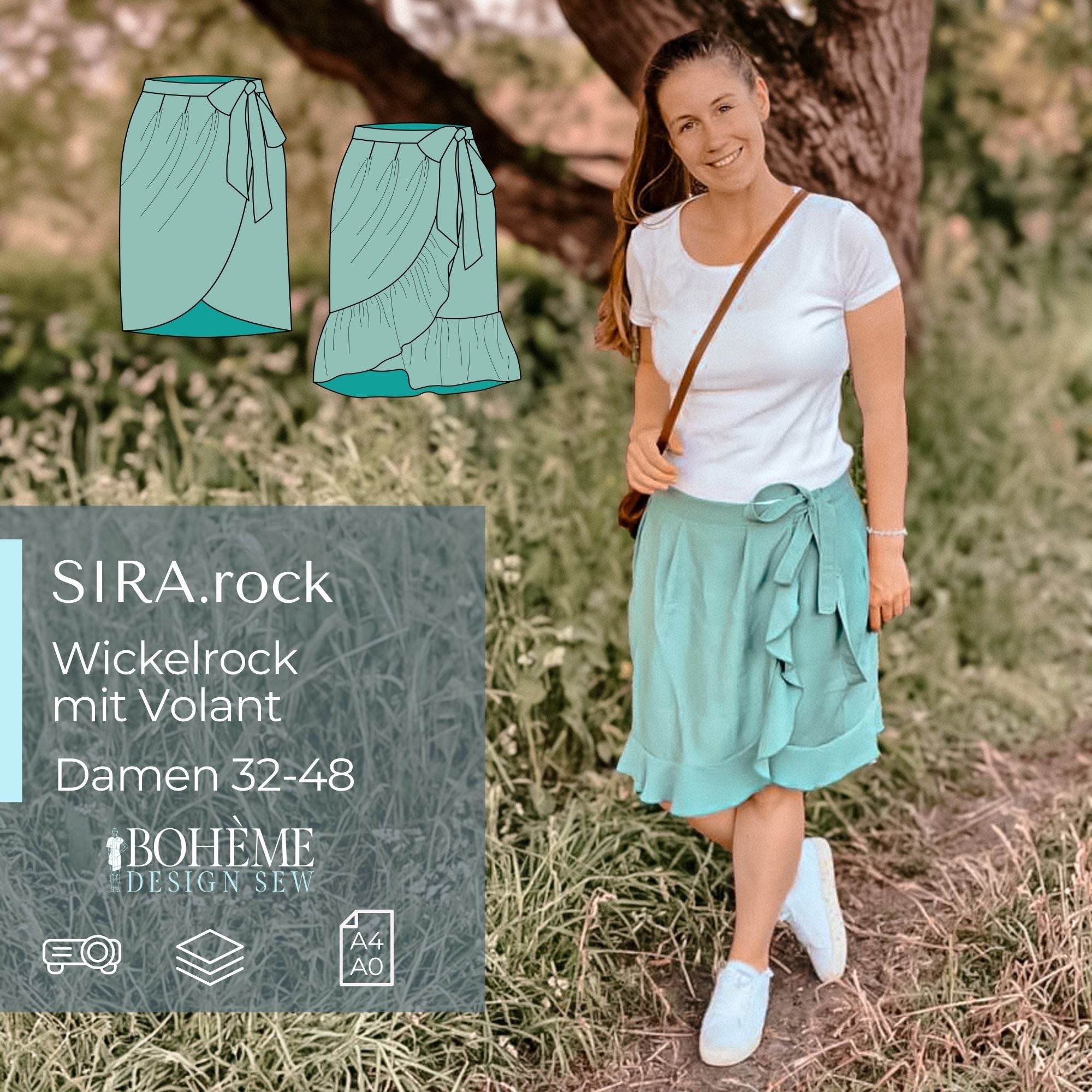 SIRA.wickelrock | Damen | 32-48 Schnitt : - Sewando