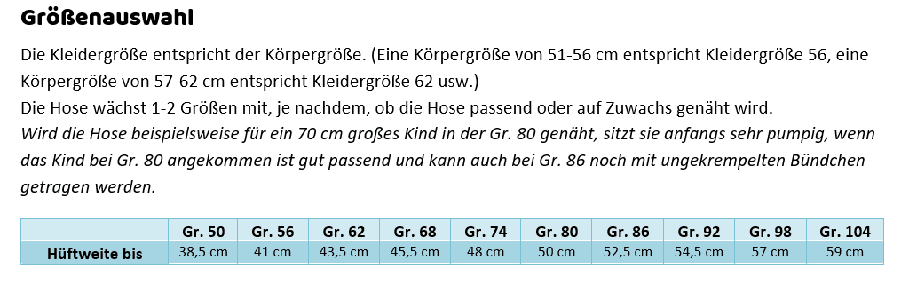 Schnittmuster timtom No.28 gemütliche, mitwachsende Babyhose Gr.50-104 - Sewando
