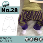 Schnittmuster timtom No.28 gemütliche, mitwachsende Babyhose Gr.50-104 - Sewando