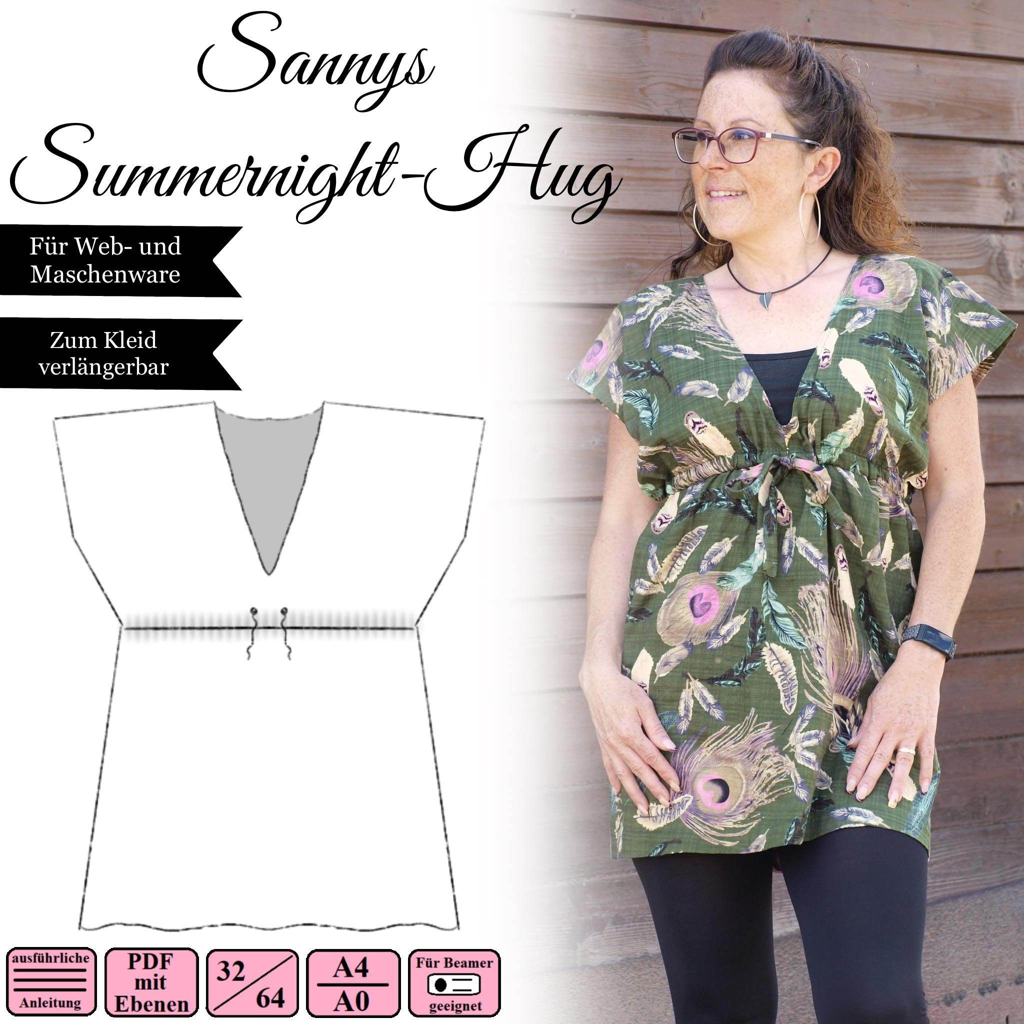 Sannys Summernight Hug - Gr 32-64 - EBook und Nähanleitung - Sewando