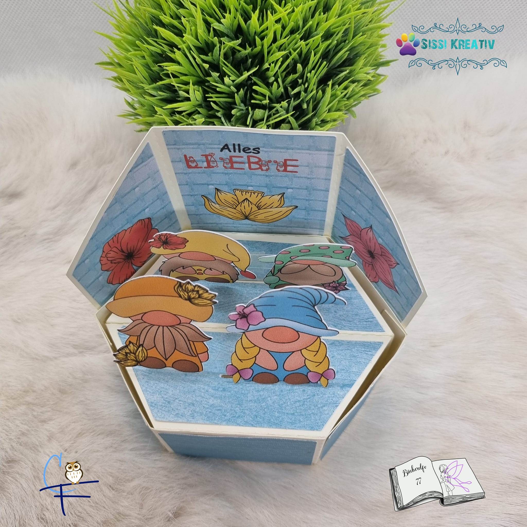 Digiset Blumenwichtel Plotterdatei, Sublimation, Digistamp, Digipaper - Sewando