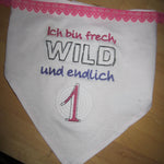 Stickdatei - Ich bin frech, wild und endlich ..... (Zahl 1-9) - Sewando