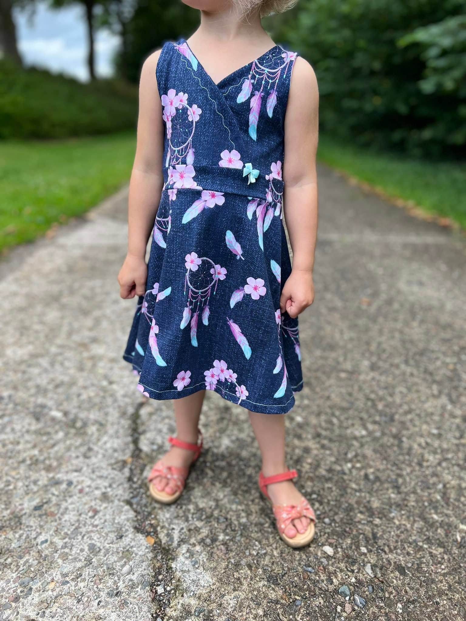 Schnittmuster Kleid Helena Mädchen größe 74 – 158 - Sewando