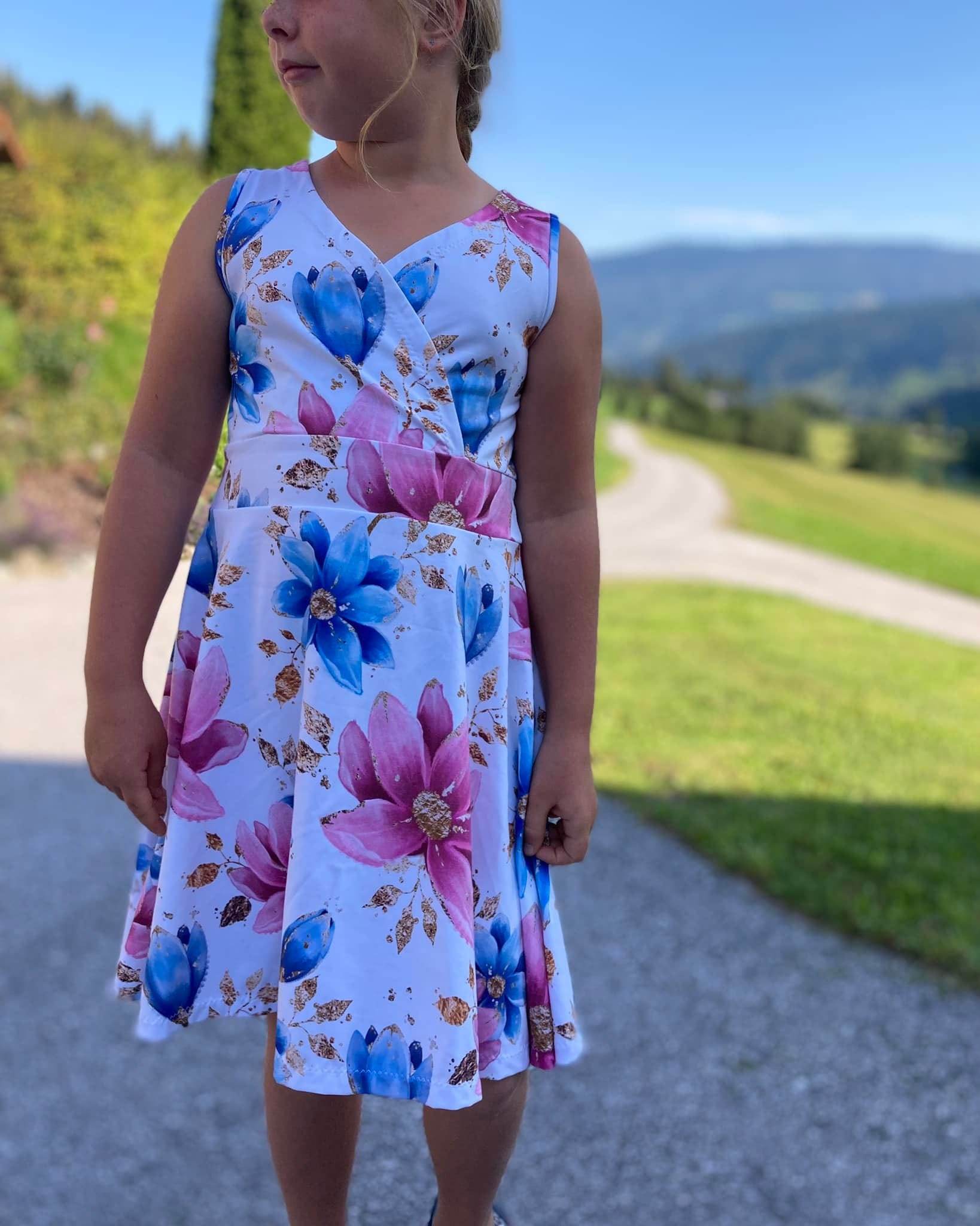 Schnittmuster Kleid Helena Mädchen größe 74 – 158 - Sewando