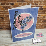 Plotterdatei flower butterfly, Sublimation, Digistamp, Digipaper - Sewando