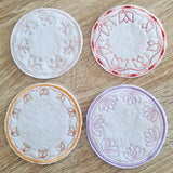 4x Stickdatei "Lotus" ITH Untersetzer