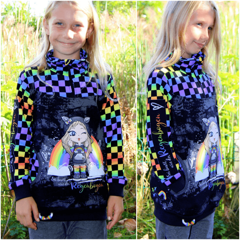 Schnittmuster Pullover, Troyer Achat Gr. 80 bis 152 - Sewando