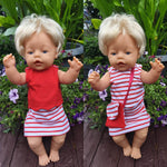 Stickdatei Puppenkleidung für Baby Puppe ca. 43cm Sommer Set 2554 - Sewando