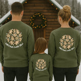 Zweiteilige Plotterdatei Weihnachten ‚Christmas Cookie Crew‘ – großer Rückenprint mit Keks-Illustrationen und kleiner Frontprint. Perfekt für Family- und Partner-Weihnachtspullis.