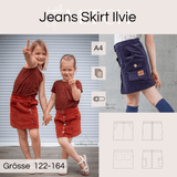 Schnittmuster Jeansskirt Ilvie Maxi Rock Gr. 122-164 - Sewando
